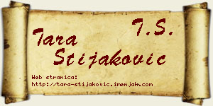 Tara Stijaković vizit kartica